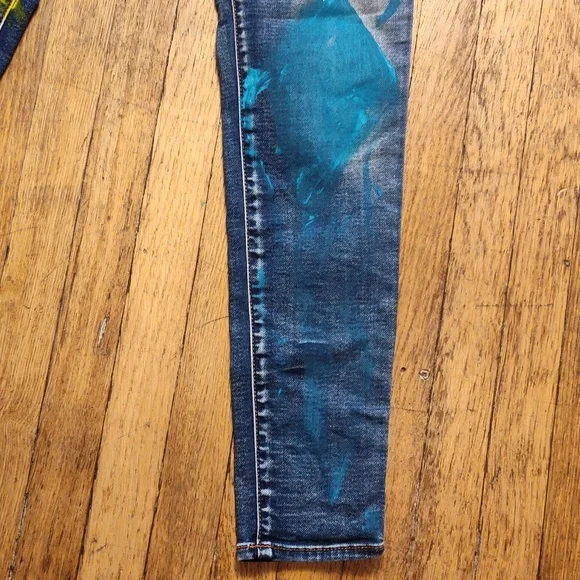 American Eagle Outfitters Super Stretch Jeggings Size 4 Graphic Art Design - Picture 8 of 16